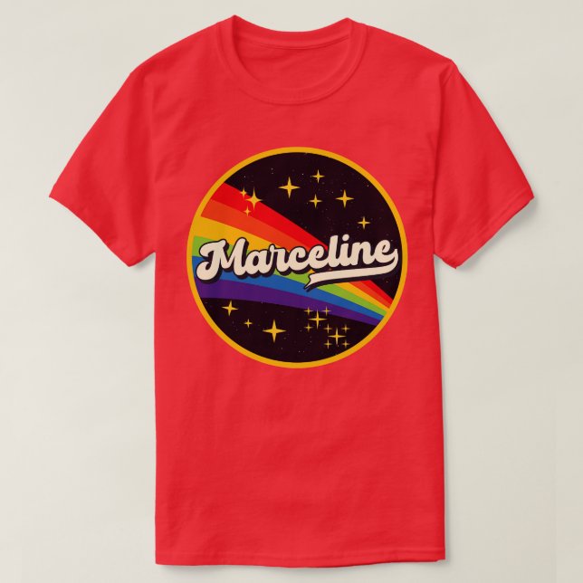 Marceline Rainbow in Space Vintage Stil T Shirt (Design framsida)