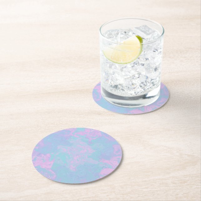 Marcellad Pastel Underlägg Papper Rund (Insitu)