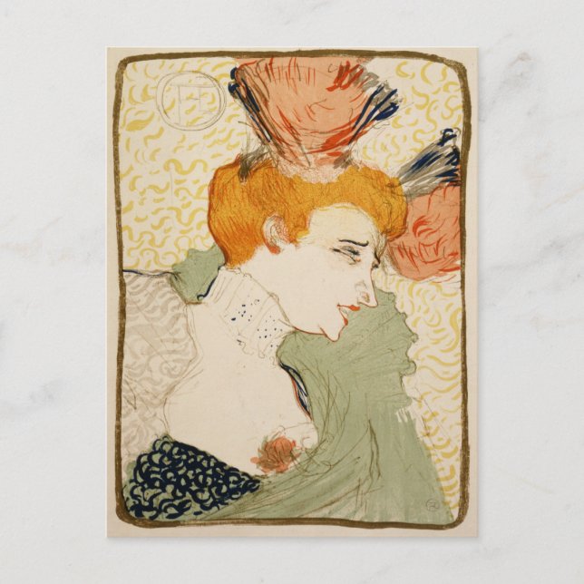 Marcelle Lender, Henri de Toulouse-Lautrec Vykort (Framsida)