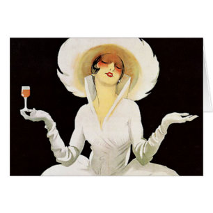 Marcello Dudovich Art Deco-reklam “Vermouth” Hälsningskort