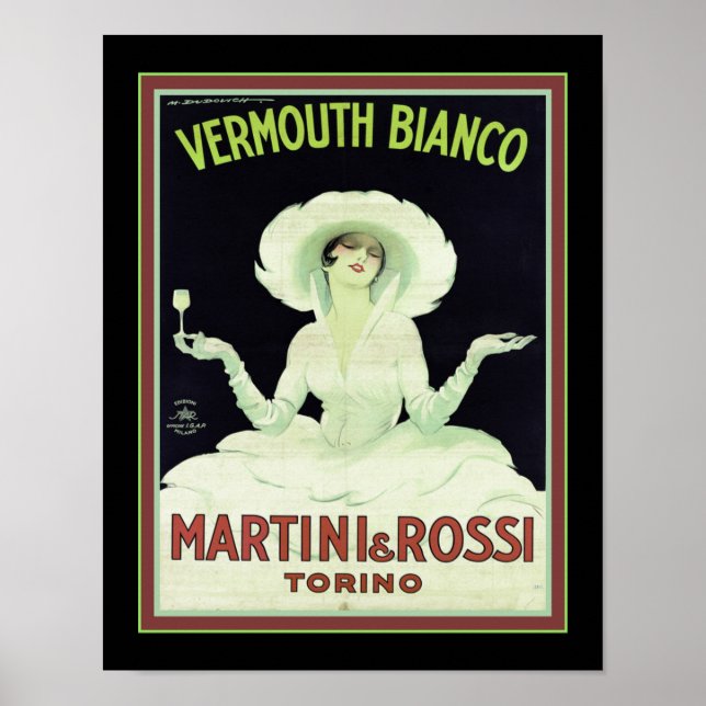 Marcello Dudovich Vermouth Bianco Poster (Framsidan)