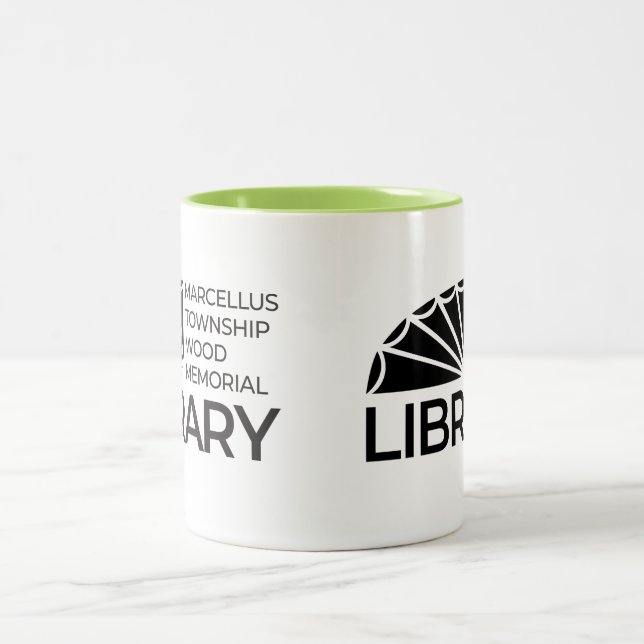 Marcellus Township Wood Memorial Library Kaffe Mug Två-Tonad Mugg (Center)