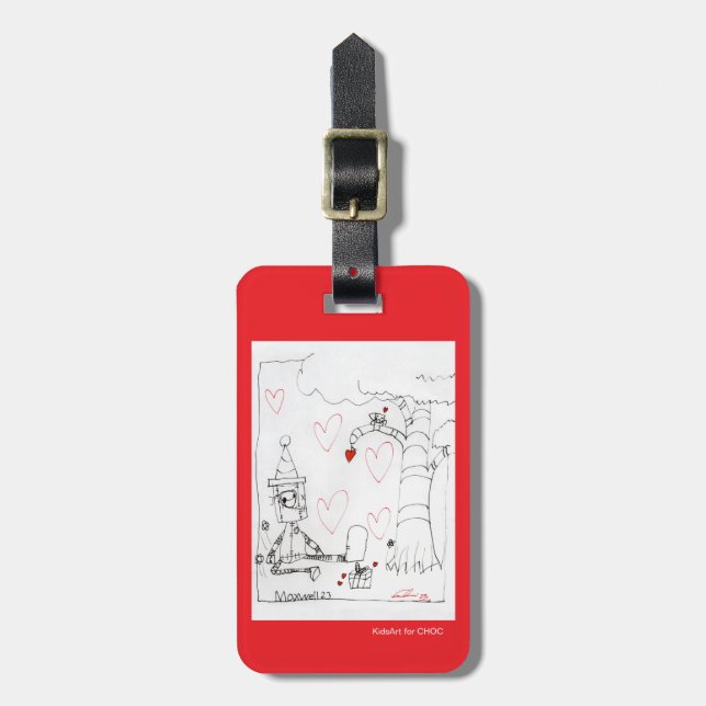Marcenivos hjärta - KidsArt för CHOC Bagagebricka (Vertikal Framsida)