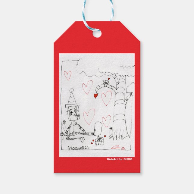 Marcenivos hjärta - KidsArt för CHOC Presentetikett (Framsidan)