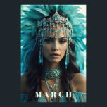 *~* MARCH AP53 Headdress AQUAMARINE Boho Fototryck<br><div class="desc">Sök i AP53 efter liknande objekt - Energetiskt utökat.digital WALL-fotoutskrift POSTER texten om EDITABLE så anpassar sig efter dina önskemål. Överförbara till de flesta Zazzle-produkter. Överför för att göra din egen unika gåva till den speciella personen. ** AQUAMARINE och AQUA färg utgör denna fantastiska Boho Bohemian-kvinna med en heaadress som...</div>