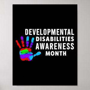 March är Development Disabilities Awareness Mont Poster