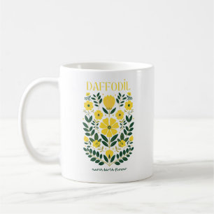 MARCH BIRTH FLOWER DAFFODIL KAFFEMUGG