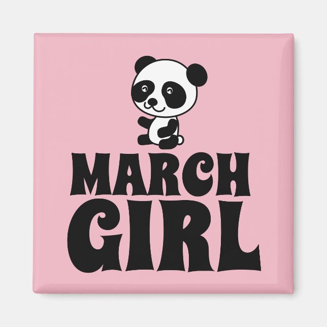 MARCH BIRTHDAY GIRL MAGNET (Framsidan)