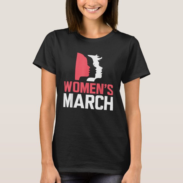 March For Reproductive Rights Pro Choice Feminist T Shirt (Framsida)