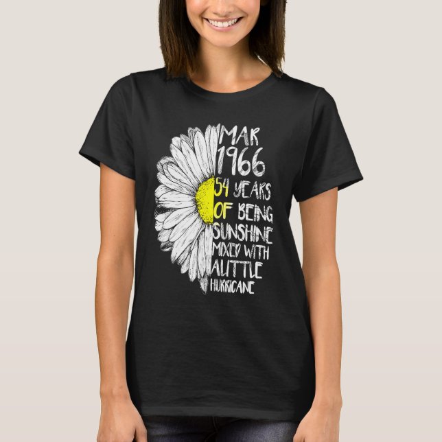 MARCH Girl Made 1966 54:e Sunshine Hurricane Bi T Shirt (Framsida)