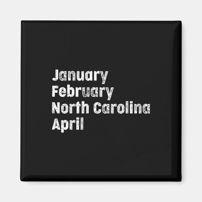 March North Carolina Team Bysketbyll Magnet (Framsidan)