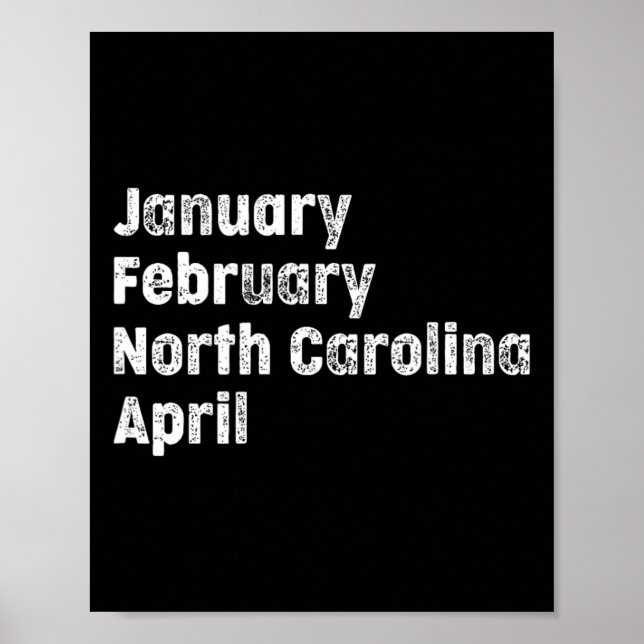March North Carolina Team Bysketbyll Poster (Framsidan)