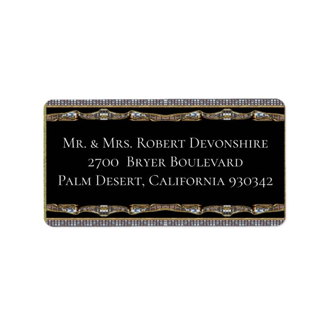 Marchaven-Eleganten Unik Adressetikett (Framsidan)