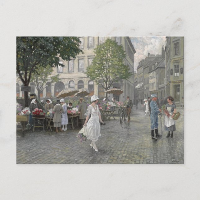 Marché aux fleurs vykort (Framsida)