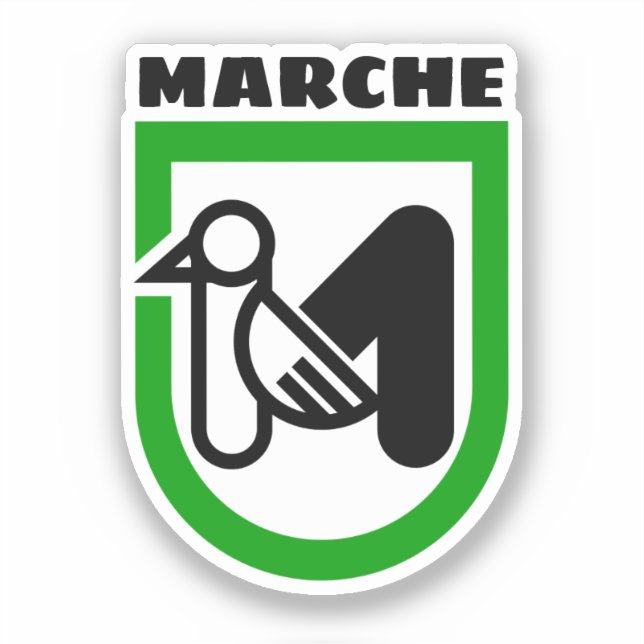 Marche jackar av arm (Italien) Klistermärken (Framsida)