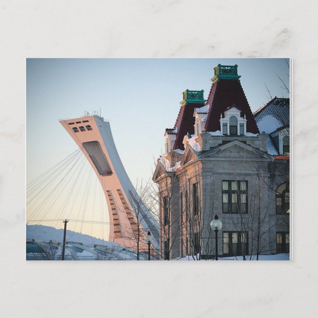 Marché Maisonneuve et Stade Olympique Vykort (Framsida)