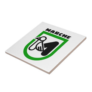 Marche vapen (Italien) Kakelplatta