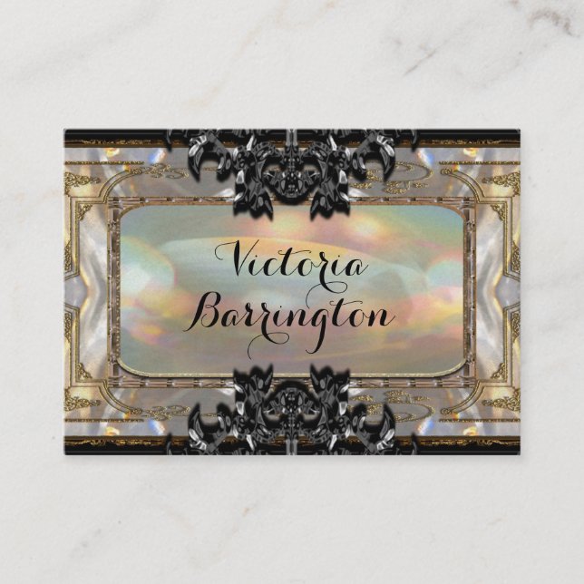 Marchelayne 2,5" pärlemorfärg professionell visitkort (Framsida)