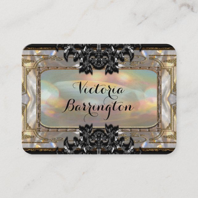 Marchelayne 2,5-tums Pearl Professionell Round Visitkort (Framsida)