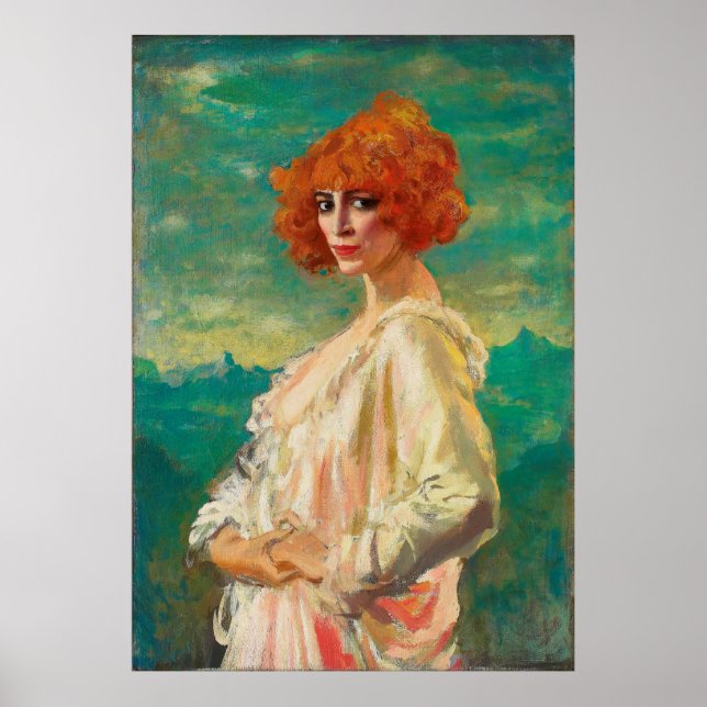 Marchesa Casati av Augustus Edwin John (1919) Poster (Framsidan)