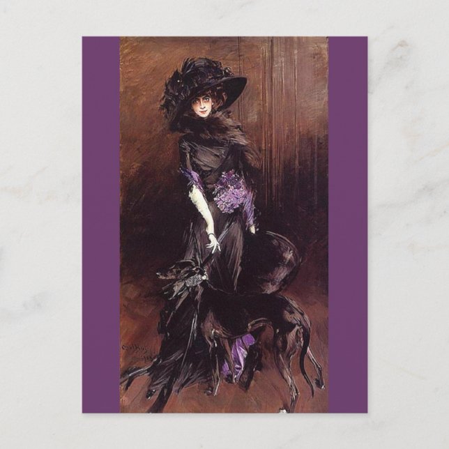 Marchesa Luisa Casati - Boldini Vykort (Framsida)