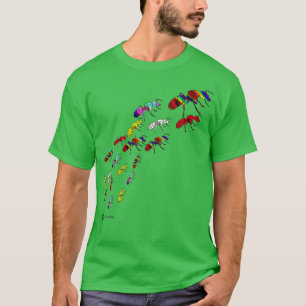 Marching Ants går en efter en Manar Kvinna Kids Se T Shirt