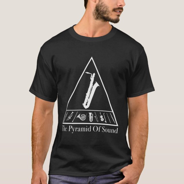 Marching Band Baritone Saxophone T Shirt (Framsida)