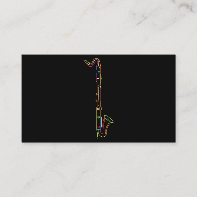 Marching Band Bass Clarinet Apparat Visitkort (Framsida)