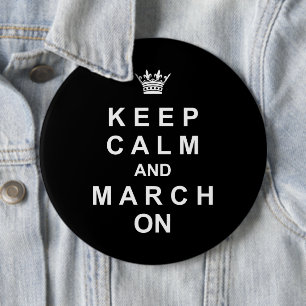 Marching Band "Behålla Lugn and March on" Knapp