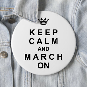 Marching Band Behålla Lugn och mars den Knapp