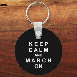 Marching Band Behålla Lugn och mars den Nyckelring