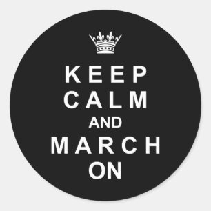 Marching Band Behålla Lugn och mars den Runt Klistermärke