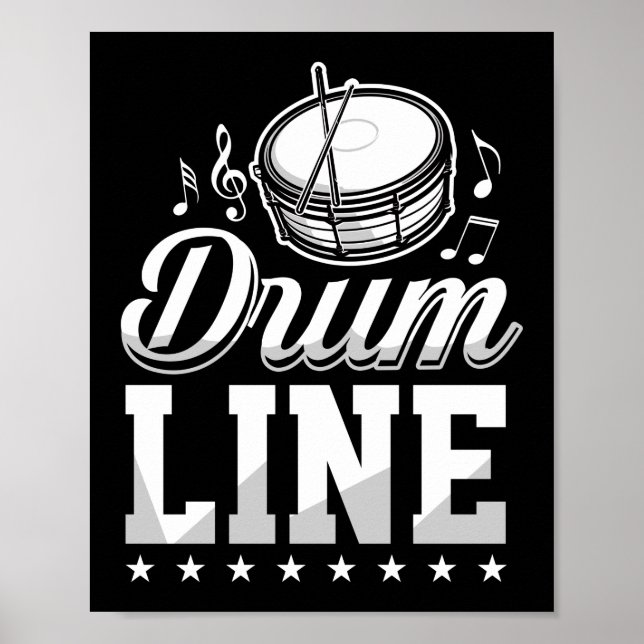 Marching Band Drum Corps Drumline Mamma Poster (Framsidan)
