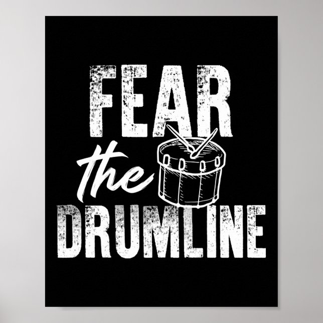 Marching Band Drum Corps fruktar Drumline Poster (Framsidan)