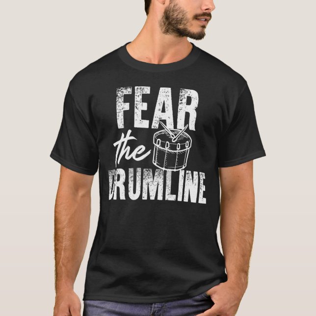 Marching Band Drum Corps fruktar Drumline T Shirt (Framsida)