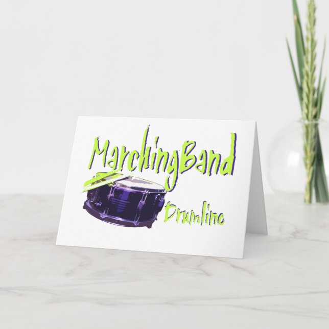 Marching Band Drumline Kort (Framsida)
