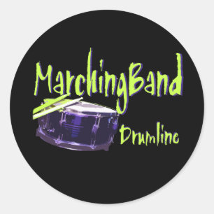 Marching Band Drumline Runt Klistermärke