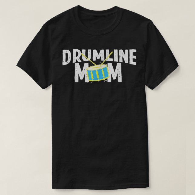 Marching Band Drums Drumline Mamma T Shirt (Design framsida)