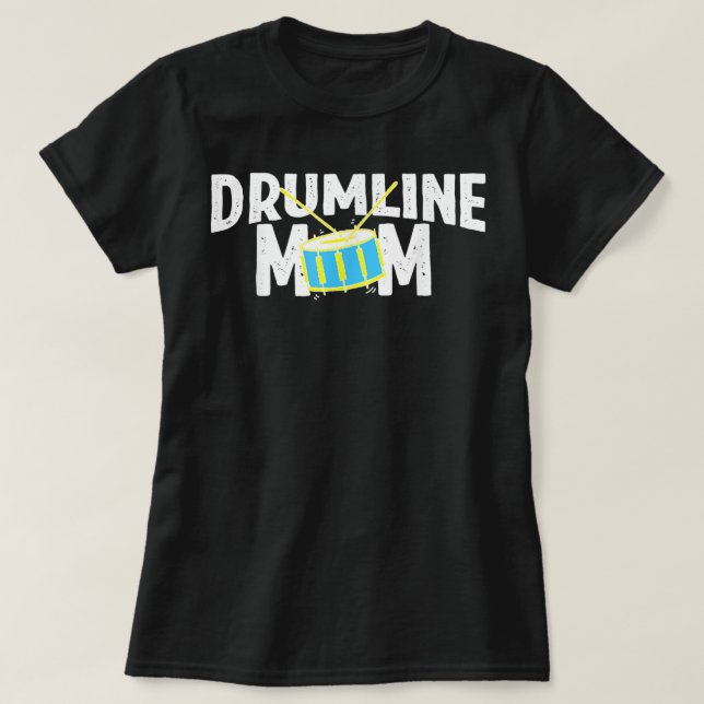 Marching Band Drums Drumline Mamma T Shirt (Design framsida)