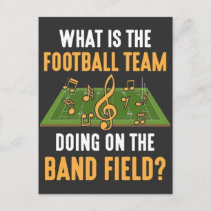 Marching Band Fält Director Football Team Orbröst Vykort
