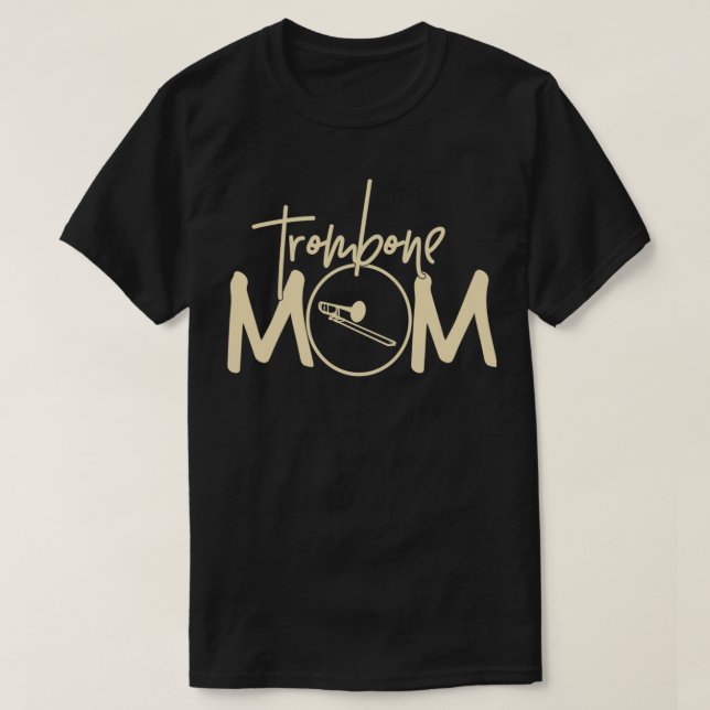 Marching Band Funny Trombone Mamma T Shirt (Design framsida)
