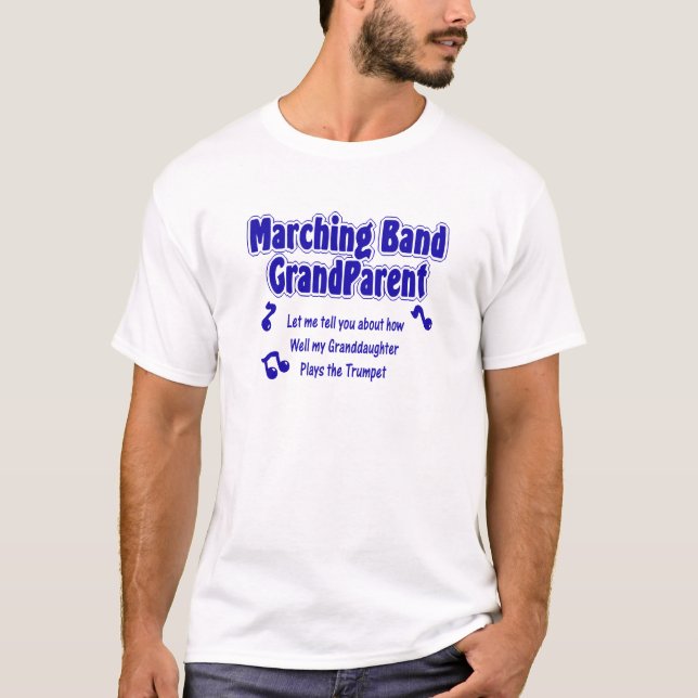 Marching Band Grandparent/ Trumpet T-shirt (Framsida)