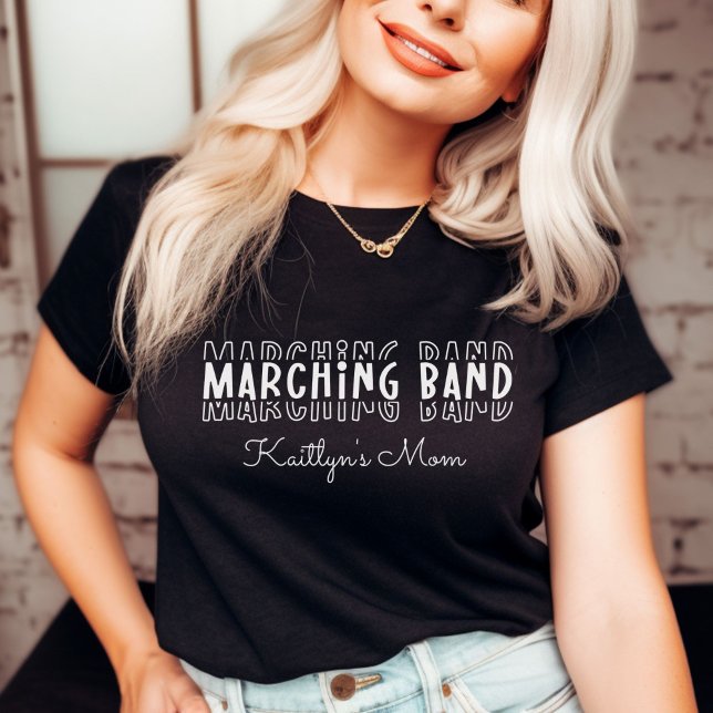 Marching Band Mamma Anpassade T Shirt (Marching Band Mom Customizable T-Shirt
)