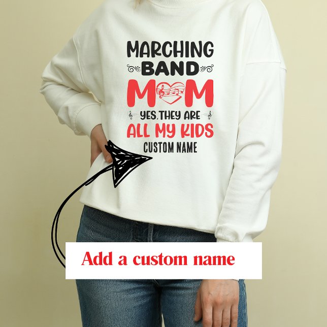 Marching Band Mamma, de är alla mina barn Lång Ärmad Tröja (Skapare uppladdad)