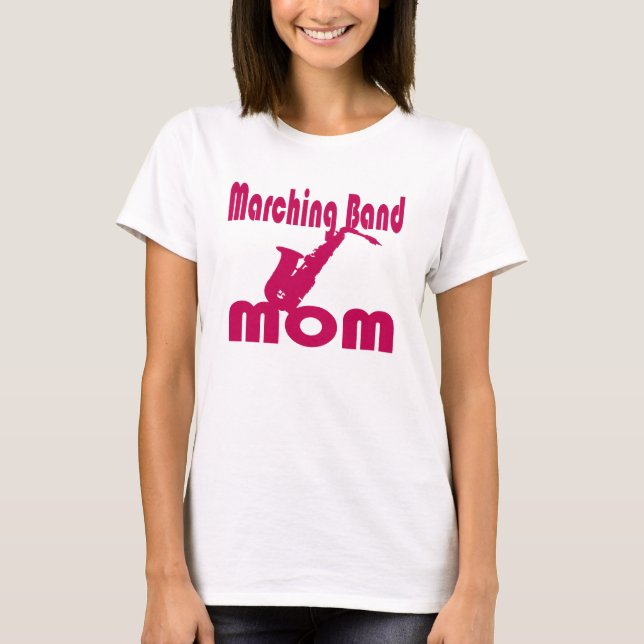 Marching Band Mamma Saxophone T-shirt (Framsida)