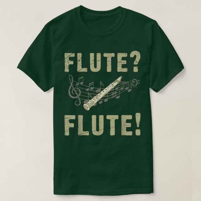 Marching Band Music Flutist Funny Musical Instrume T Shirt (Design framsida)