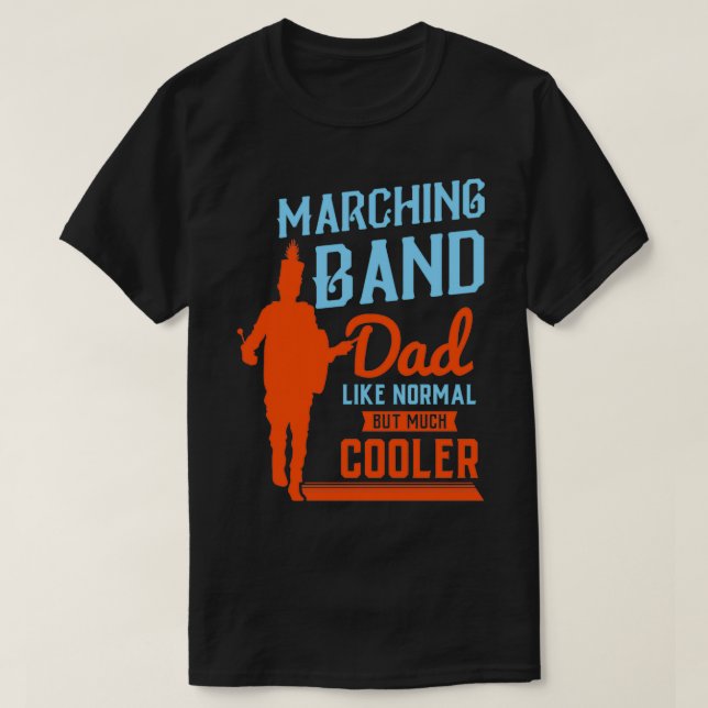 Marching Band Pappa Far Funny Musician Drummer T Shirt (Design framsida)