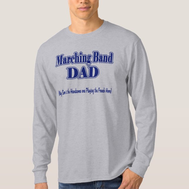 Marching Band Pappa/ Fransk Horn T-shirt (Framsida)