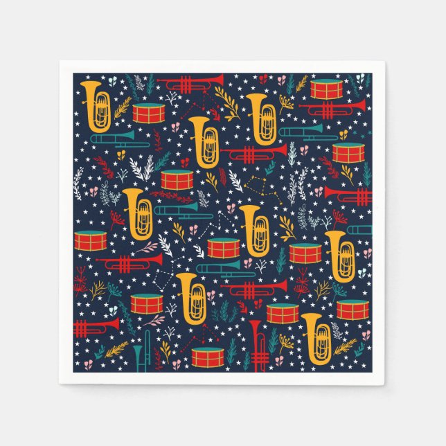 Marching Band Pappra Napkins Pappersservett (Framsidan)