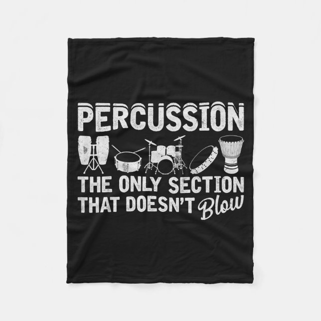 Marching Band Percussion For Percussionist Drummer Fleecefilt (Framsidan)